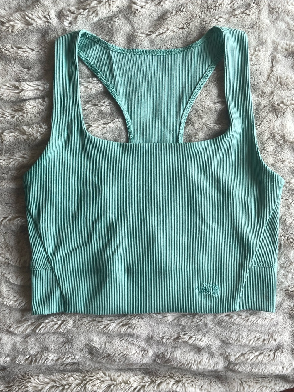 The North Face Sz Large Women’s Ribbed Long Line Sport Bra - Mint Green